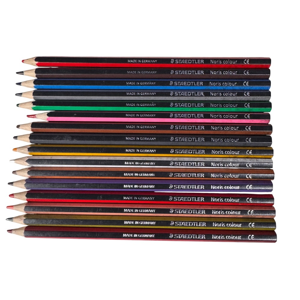 Staedtler Noris Colour 18 Piece Colored Pencil Set with Eraser and Travel Case